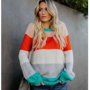 Happy Days Striped Knit Sweater